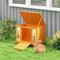 Show in main carousel: Coziwow Wooden Indoor/Outdoor Rabbit Hutch with Ramp, Orange slide 1 of 9