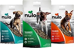 Nulo Grain-Free Variety Pack Soft & Chewy Dog Training Treats, 4-oz bag, case of 3