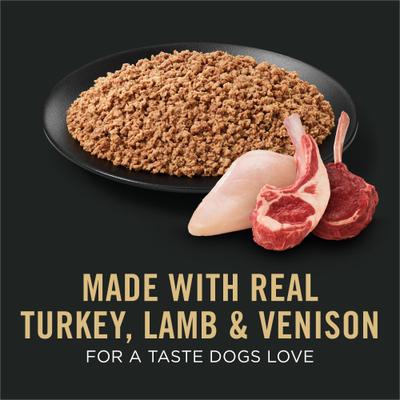 Show full view: Purina Pro Plan Sport High Protein Turkey, Lamb & Venison Entrée Wet Dog Food, 13-oz can, case of 12 slide 5 of 12