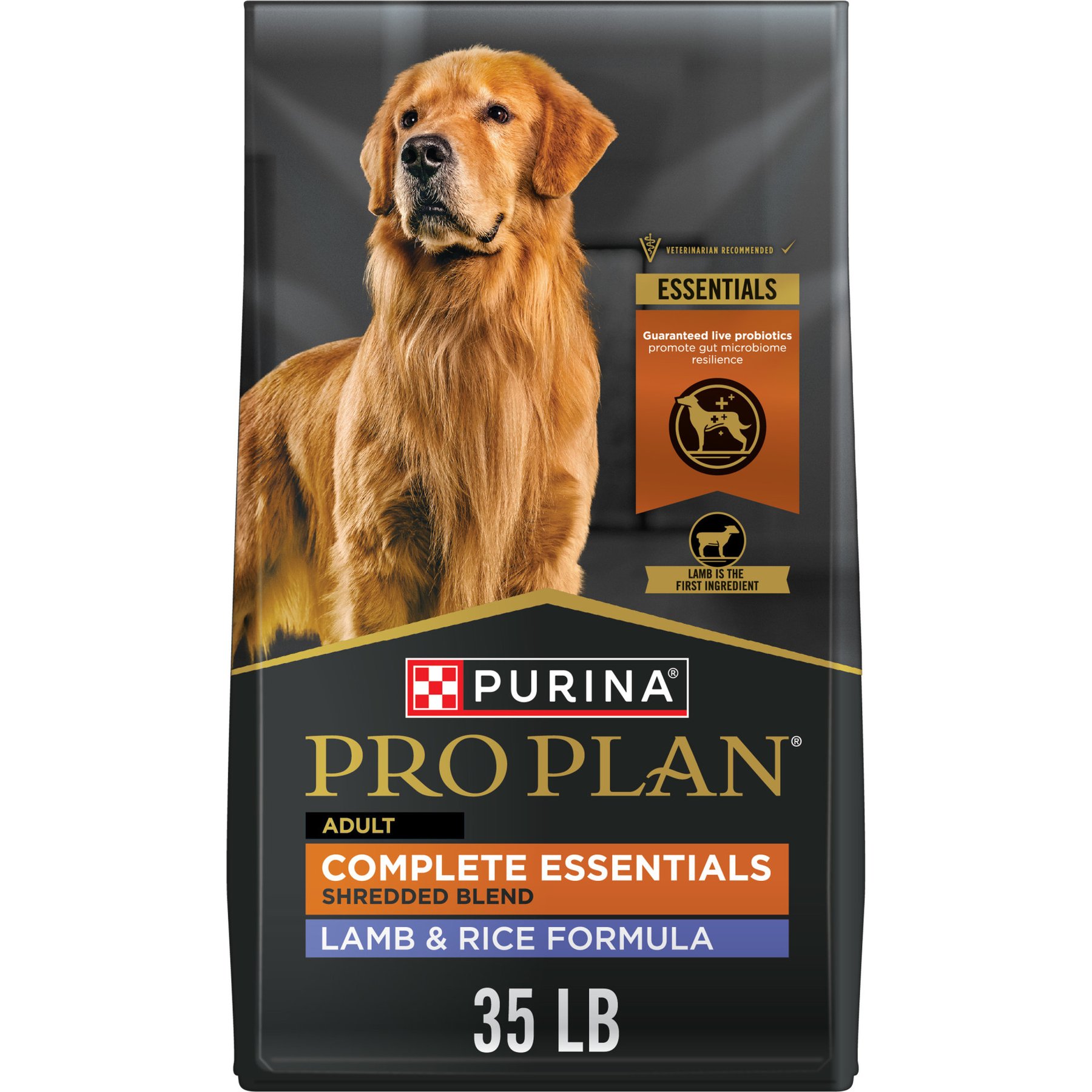 Purina Pro Plan Savor Adult Shredded Blend Lamb & Rice Dog Food, 35-lb