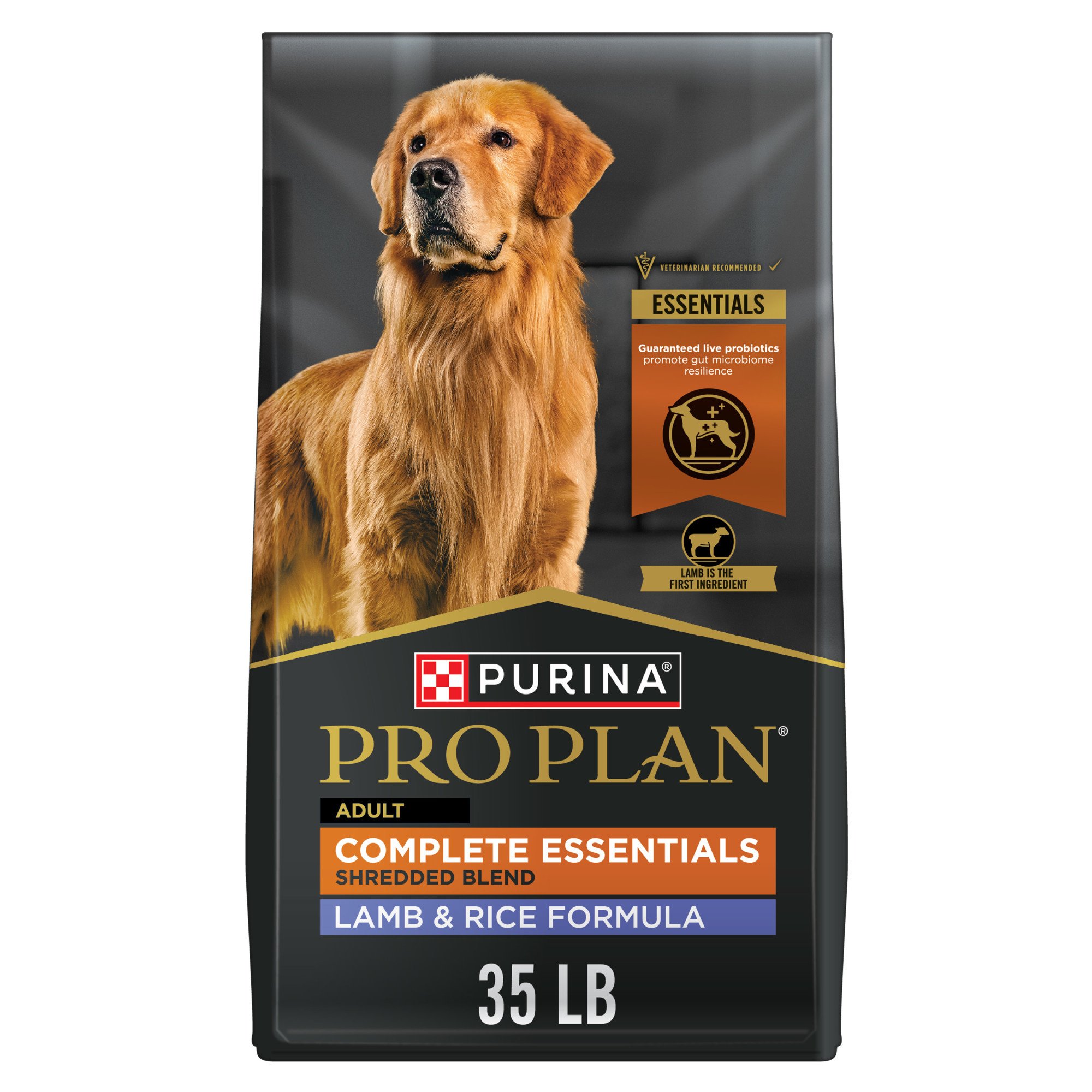 Complete Essentials Adult Shredded Blend Lamb & Rice High Protein Formula with Probiotics Dry Dog Food