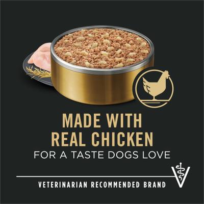 Show full view: Purina Pro Plan Senior Small Breed Chicken & Brown Rice Entree Pate Wet Dog Food, 5.5-oz can, case of 24 slide 4 of 12