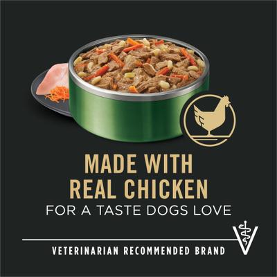 Show full view: Purina Pro Plan Adult Small Breed High-Protein Chicken & Carrots Entree in Gravy Shredded Wet Dog Food, 5.5-oz can, case of 24 slide 4 of 12