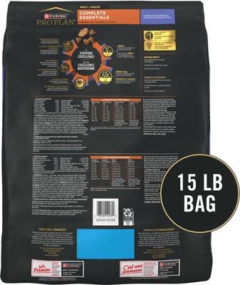 Show full view: Purina Pro Plan Complete Essentials Adult Shredded Blend Lamb & Rice High Protein Formula with Probiotics Dry Dog Food, 15-lb bag slide 3 of 12