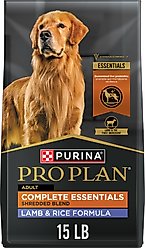 Purina Pro Plan Complete Essentials Adult Shredded Blend Lamb & Rice High Protein Formula with Probiotics Dry Dog Food, 15-lb bag