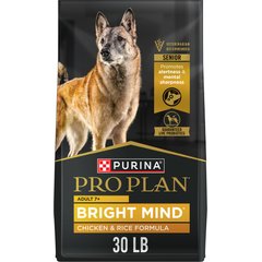 Purina Pro Plan Bright Mind Adult 7+ Chicken & Rice Formula Dry Dog Food, 30-lb bag