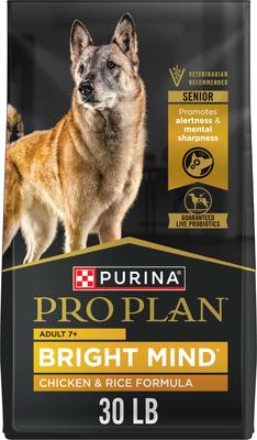Purina Pro Plan Bright Mind Adult 7+ Chicken & Rice Formula Dry Dog Food, 30-lb bag