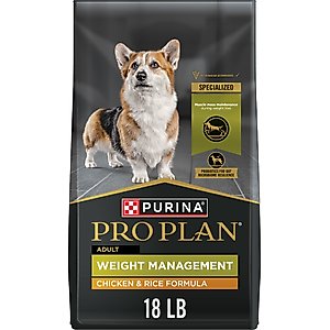 Purina Pro Plan Adult Weight Management Formula Dry Dog Food, 18-lb bag