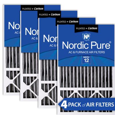 Show full view: Nordic Pure Honeywell/Lennox MERV 12 Pleated Plus Carbon Replacement Air Filters, 16 x 25 x 5-in H, 4 count slide 1 of 8