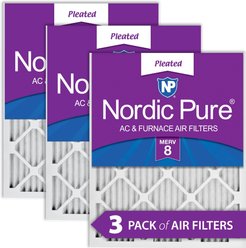 Nordic Pure Pleated MERV 8 Air Filters, 14 x 20 x 1-in, 3 count