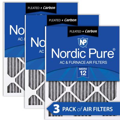 Nordic Pure Filtri Aria Forno 18x20x1 MERV 7 | 12 Pezzi Con Carbone Attivo | Antiodore, Made In USA