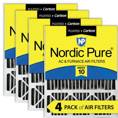 Show full view: Nordic Pure Honeywell/Lennox MERV 10 Pleated Plus Carbon Replacement Air Filters, 20 x 25 x 5-in H, 4 count slide 1 of 8