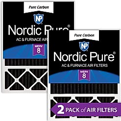 Nordic Pure Lennox X6673_X6675 Replacement Pure Carbon Pleated Odor Reduction Merv 8 Furnace Filter, 20 x 25 x 5-in LxRED, 2 count