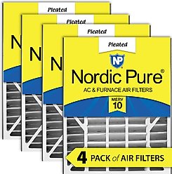 Nordic Pure Air Bear Replacement 255649-102 MERV 10 Air Filters, 20 x 25 x 5-in AB, 4 count