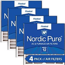 Nordic Pure Air Bear Replacement 255649-103 MERV 12 Air Filters, 20 x 20 x 5-in AB, 4 count