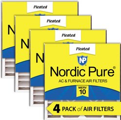 Nordic Pure Air Bear Replacement 255649-103 MERV 10 Air Filters, 20 x 20 x 5-in AB, 4 count slide 1 of 8