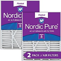 Nordic Pure Goodman/Carrier/Amana Replacement MERV 8 Air Filters, 20 x 25 x 5-in, 2 count