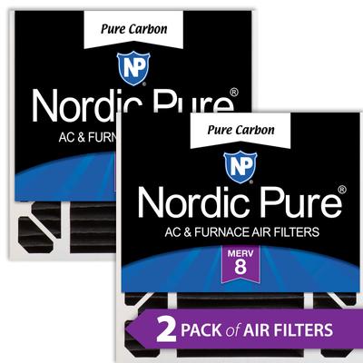 Show full view: Nordic Pure Honeywell/Lennox Replacement Pure Carbon Pleated Odor Reduction Merv 8 Furnace Filter, 20 x 20 x 5-in H, 2 count slide 1 of 9