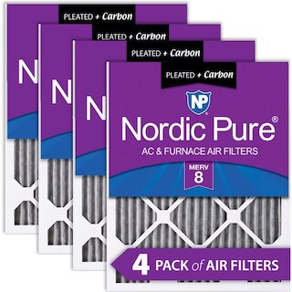 Nordic Pure Filtri Aria Piega MERV 12 Con Carboni Attivi - 3 Pezzi, 50,8 X 61 X 5,1 Cm (20x24x2 Pollici)
