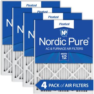 Nordic Pure Pleated MERV 12 Air Filters, 14 x 24 x 1-in, 4 count
