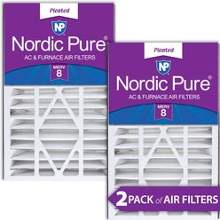 Nordic Pure Air Bear Replacement 255649-105 MERV 8 Air Filters, 16 x 25 x 5-in AB, 2 count