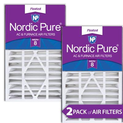 Show full view: Nordic Pure Air Bear Replacement 255649-105 MERV 8 Air Filters, 16 x 25 x 5-in AB, 2 count slide 1 of 9