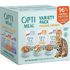 Iams Perfect Portions Indoor Tuna & Salmon Recipe Grain-Free Cuts in Gravy Variety Pack Adult Wet Cat Food Trays