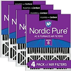 Nordic Pure Lennox X6673_X6675 MERV 8 Pleated Plus Carbon Replacement Filter, 20 x 25 x 5-in LxRED, 4 count
