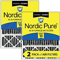 Nordic Pure Honeywell/Lennox MERV 10 Pleated Plus Carbon Replacement Air Filters, 20 x 25 x 5-in H, 2 count