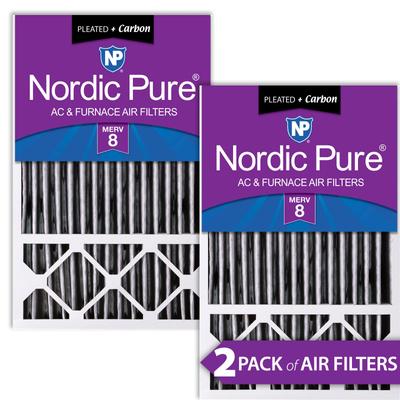Show full view: Nordic Pure Honeywell/Lennox MERV 8 Pleated Plus Carbon Replacement Air Filters, 16 x 25 x 5-in H, 2 count slide 1 of 8