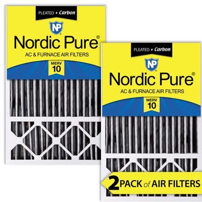 Show full view: Nordic Pure Honeywell/Lennox MERV 10 Pleated Plus Carbon Replacement Air Filters, 16 x 25 x 5-in H, 2 count slide 1 of 8