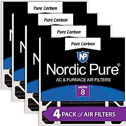 Nordic Pure Honeywell/Lennox Replacement Pure Carbon Pleated Odor Reduction Merv 8 Furnace Filter, 20 x 20 x 5-in H, 4 count