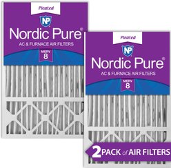 Nordic Pure Honeywell/Lennox Replacement MERV 8 Air Filters, 16 x 25 x 5-in H, 2 count
