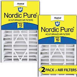 Nordic Pure Air Bear Replacement 255649-105 MERV 10 Air Filters, 16 x 25 x 5-in AB, 2 count
