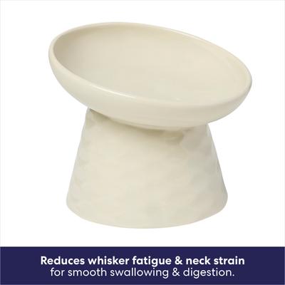 Show full view: Frisco Elevated Tilted Cat Bowl, Cream, Small: 2 cup slide 5 of 8