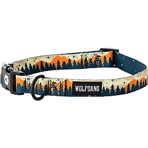 Wolfgang Heavy Duty Overland Adjustable Dog Collar with Quick Release, Medium: 12 to 18-in neck, 1-in wide