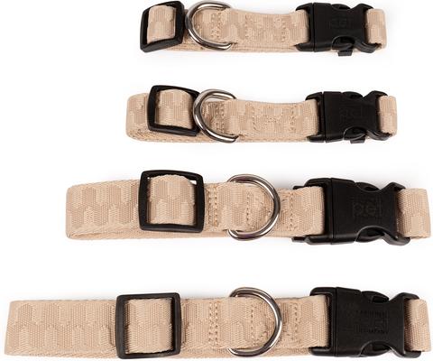 Show full view: Carolina Pet Checkered Wave Dog Collar, Wavy Tan, Medium: 14 to 18-in neck, 3/4-in wide slide 6 of 8