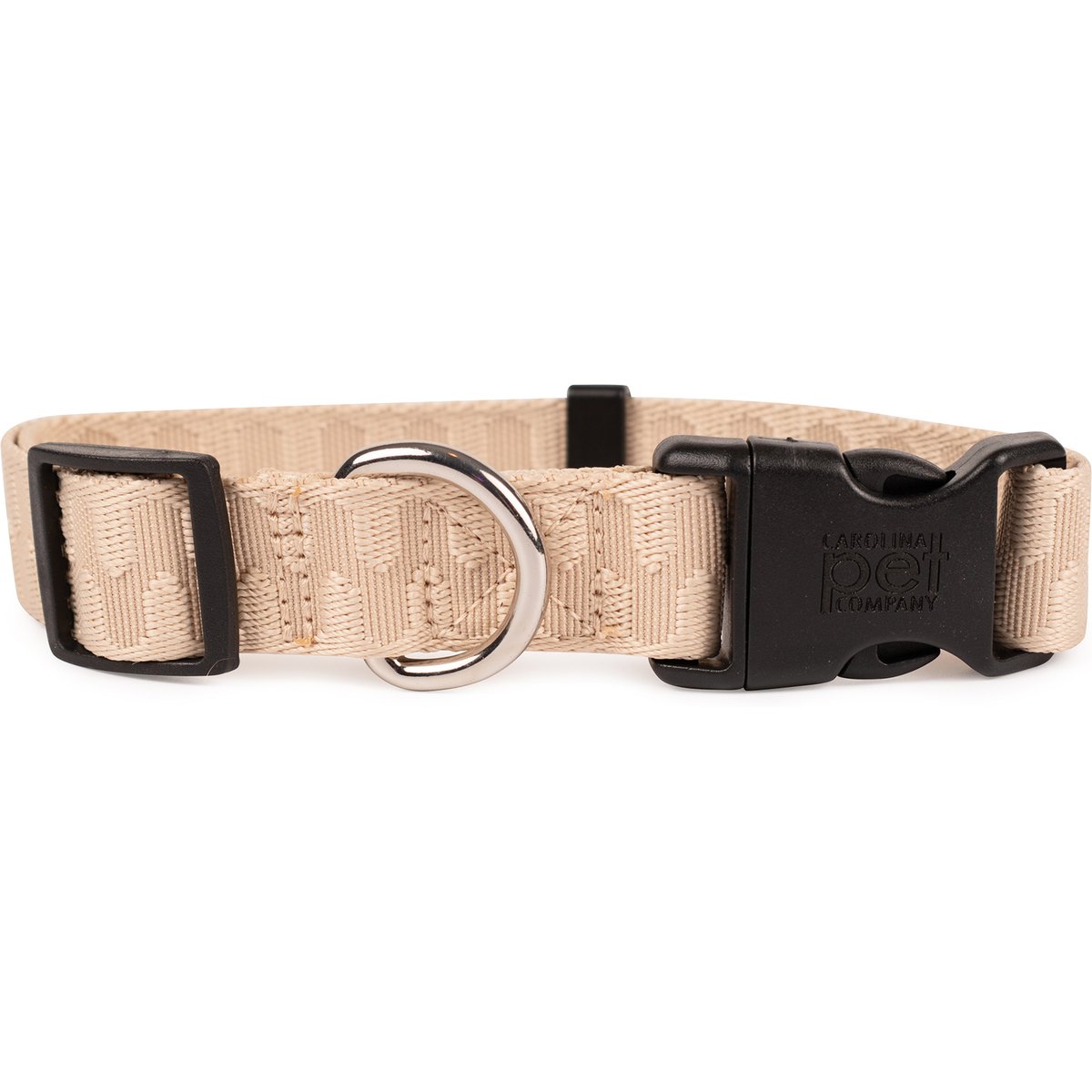 Carolina Pet Checkered Wave Dog Collar, Wavy Tan, Large: 18 to 22-in neck, 1-in wide