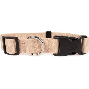 Carolina Pet Checkered Wave Dog Collar, Wavy Tan, Large: 18 to 22-in neck, 1-in wide