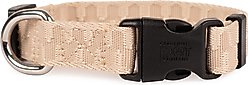 Carolina Pet Checkered Wave Dog Collar, Wavy Tan, Medium: 14 to 18-in neck, 3/4-in wide