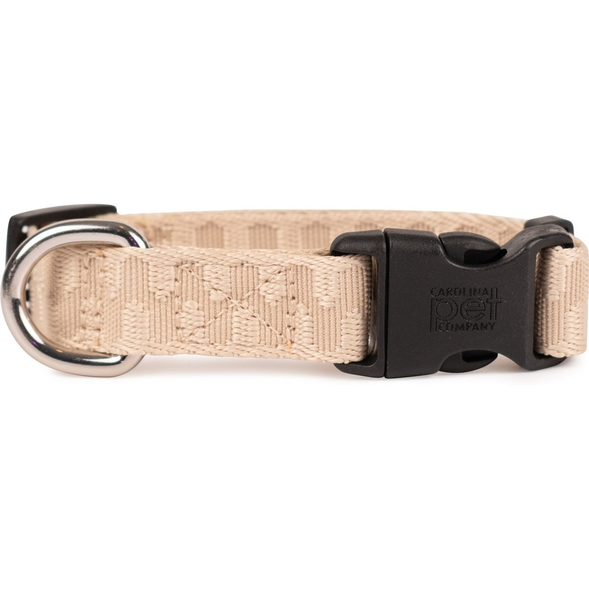 Carolina Pet Checkered Wave Dog Collar, Wavy Tan, Small: 10 to 14-in neck, 3/4-in wide