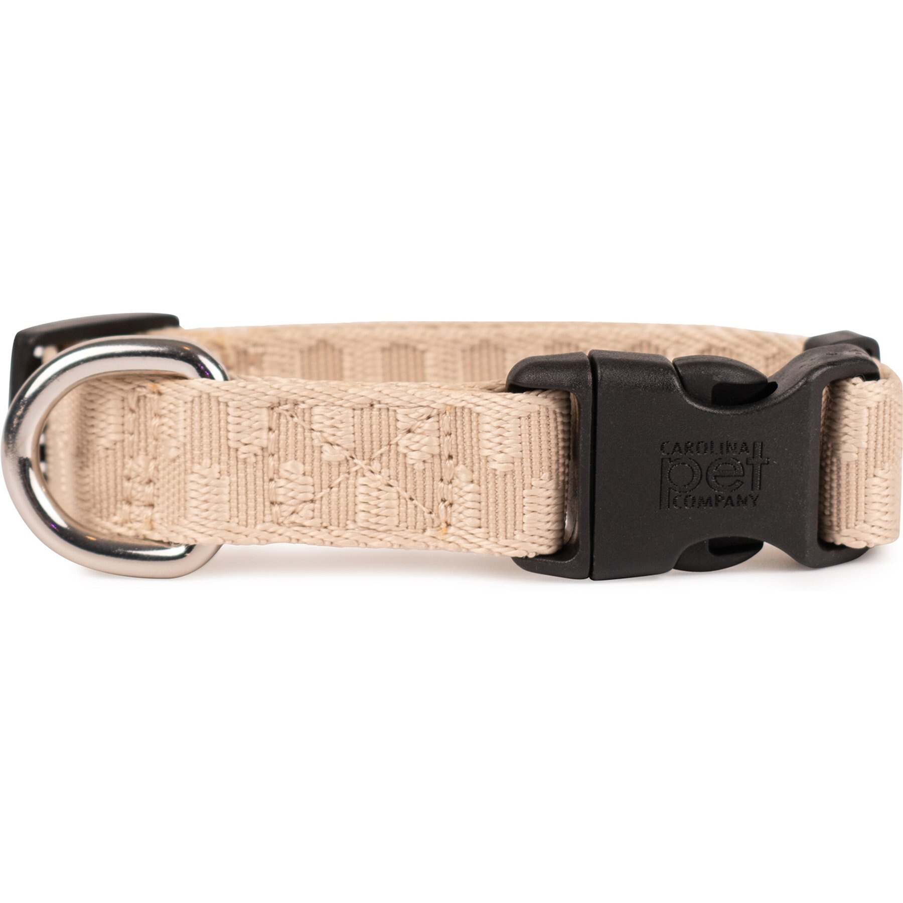 Carolina Pet Checkered Wave Dog Collar, Wavy Tan, Small: 10 to 14-in neck, 3/4-in wide