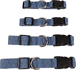 Carolina Pet Checkered Wave Dog Collar, Wavy Blue, Small: 10 to 14-in neck, 3/4-in wide slide 2 of 8