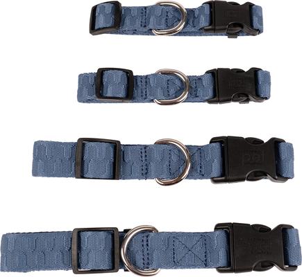 Show full view: Carolina Pet Checkered Wave Dog Collar, Wavy Blue, Small: 10 to 14-in neck, 3/4-in wide slide 7 of 9