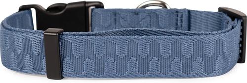 Show full view: Carolina Pet Checkered Wave Dog Collar, Wavy Blue, Large: 18 to 22-in neck, 1-in wide slide 2 of 8