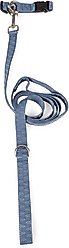 Carolina Pet Checkered Wave Dog Collar, Wavy Blue, Medium: 14 to 18-in neck, 3/4-in wide slide 2 of 8
