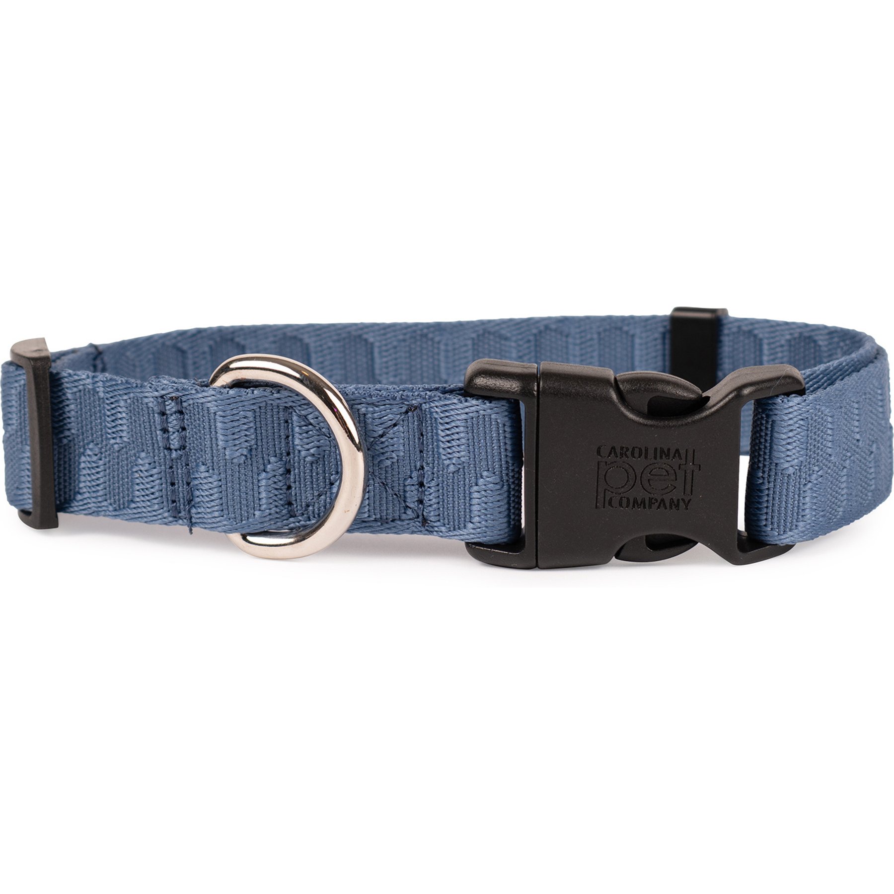 Carolina Pet Checkered Wave Dog Collar, Wavy Blue, Large: 18 to 22-in neck, 1-in wide