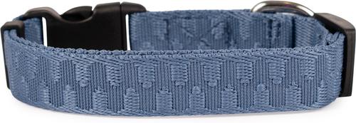 Show full view: Carolina Pet Checkered Wave Dog Collar, Wavy Blue, Medium: 14 to 18-in neck, 3/4-in wide slide 2 of 8