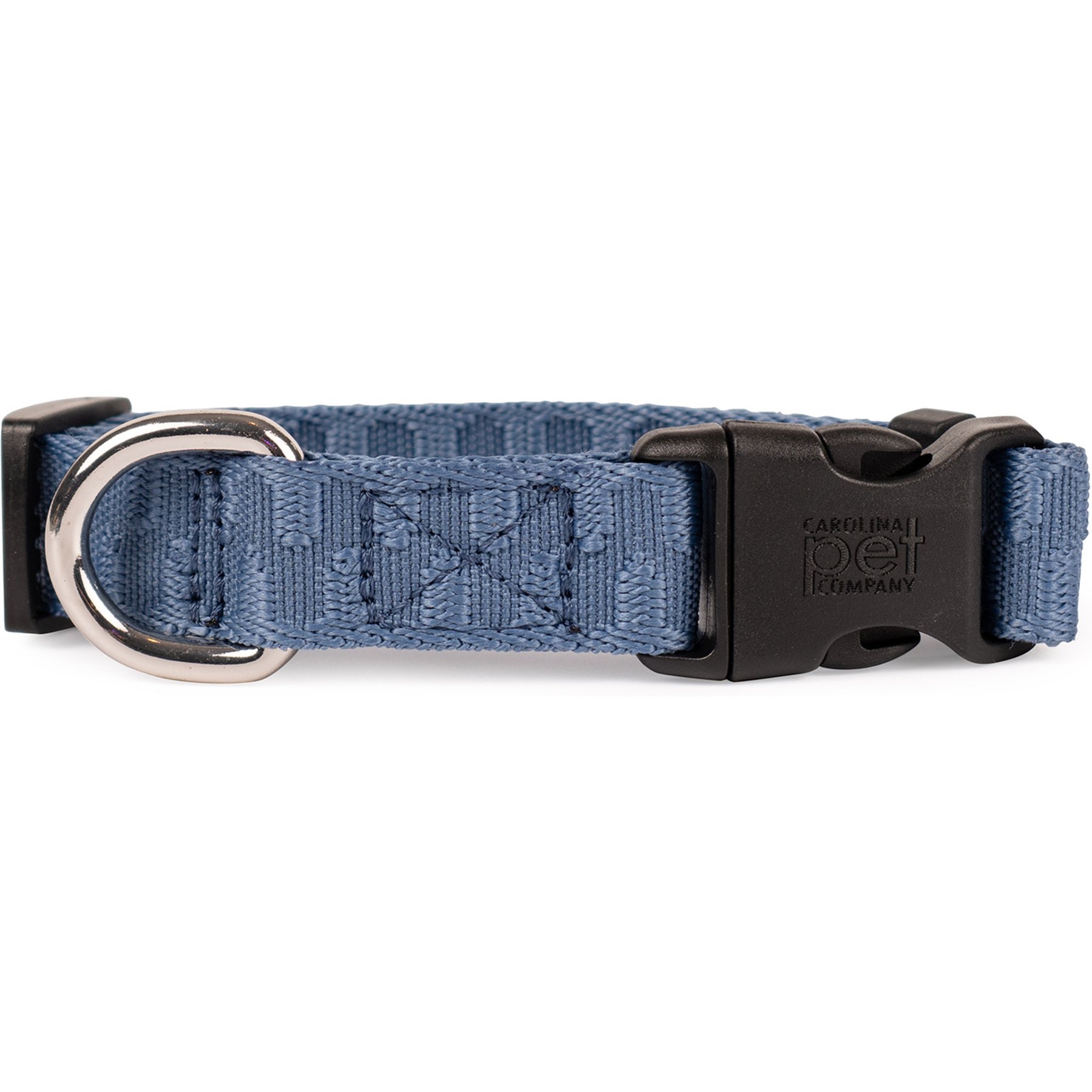 Carolina Pet Checkered Wave Dog Collar, Wavy Blue, Small: 10 to 14-in neck, 3/4-in wide