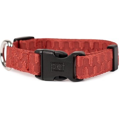 Carolina Pet Carolina Pet Checkered Wave Dog Collar, Wavy Red, X-Large: 22 to 26-in neck, 1-in wide
